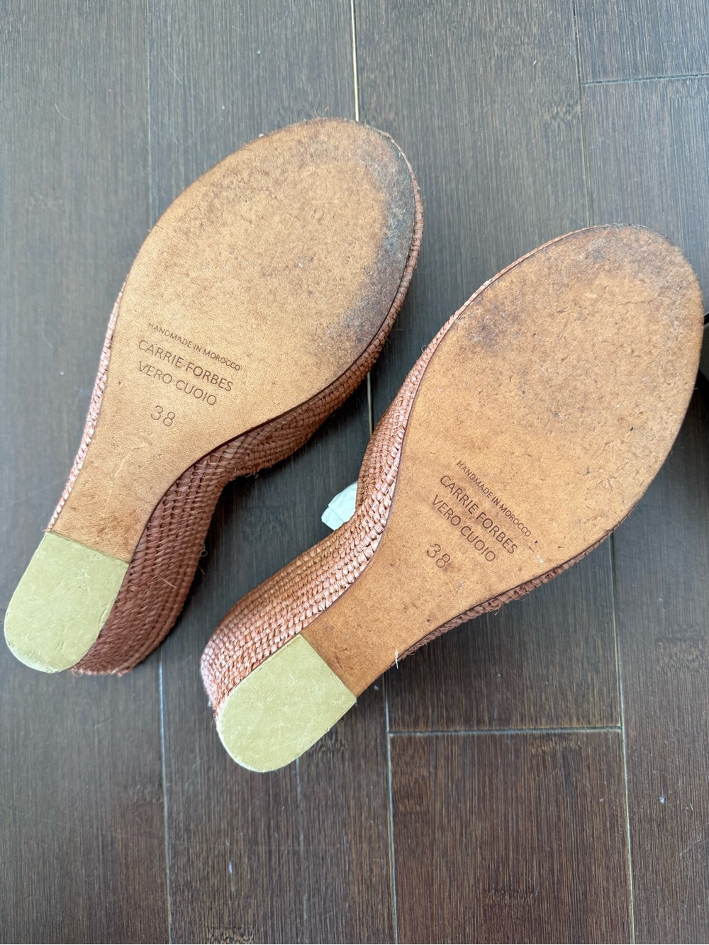 Raffia Slide Mules in Cognac - Picture 8 of 8